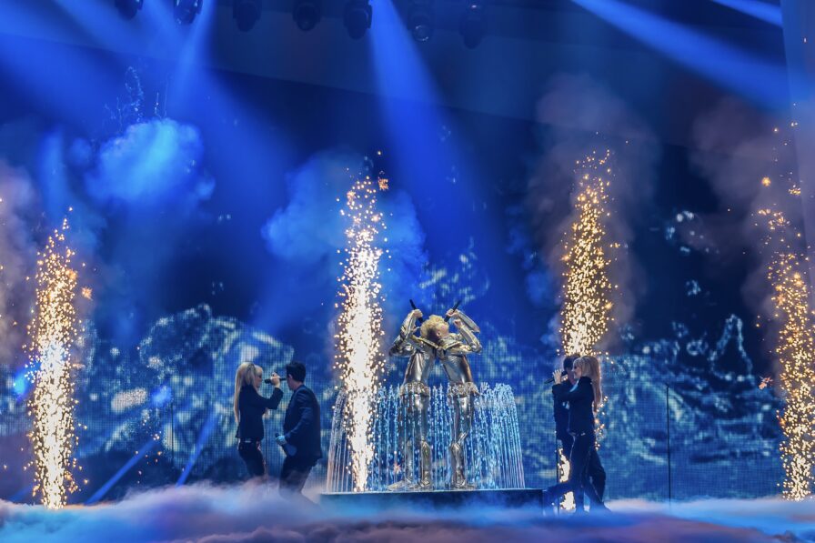 Finale Sequenz mit Pyro- und Special Effects beim Eurovision Song Contest 2012.