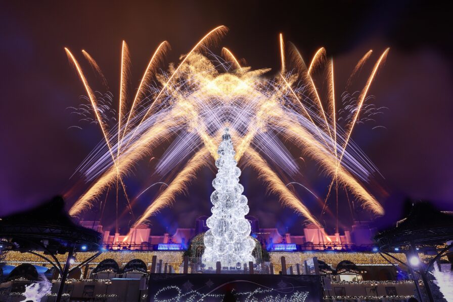 Abendliche Pyroshow von Lunatx SFX als emotionaler Abschluss eines Besuchstags im Phantasialand.